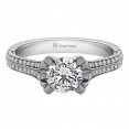 ORONSAY ROUND PAVE ENGAGEMENT WITH 0.40ct H-SI CENTER STONE