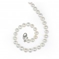Sterling Silver 7-8MM White ASP Freshwater Cultured Pearl 18