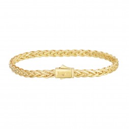 14K Gold 4.5Mm Woven  Bracelet
