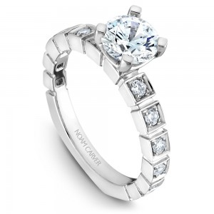 Noam Carver White Gold Engagement Ring With 12 Diamonds