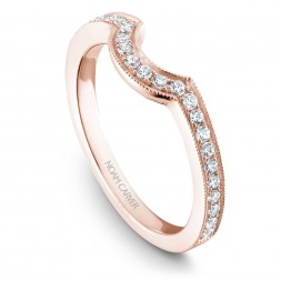 Noam Carver Rose Gold Matching Band With 27Diamonds