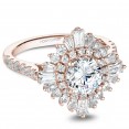 Noam Carver Rose Gold Engagement Ring With 48 Diamonds