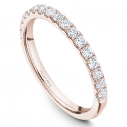 Noam Carver Rose Gold Matching Band With 17 Diamonds