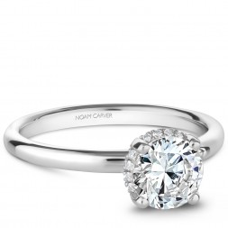 Noam Carver White Gold Engagement Ring With 16 Diamonds