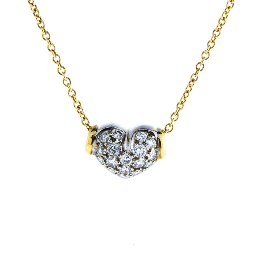 Diamond Pave' 14 Yellow Gold Necklace (.50ctw)