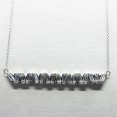 Baguette Diamond Bar Necklace (.98ctw)