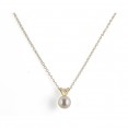 14K 6+MM White Freshwater Cultured Pearl 16