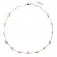 Sterling Silver Pink 4.5-5.5MM Potato FWCP and Crystal NK 14