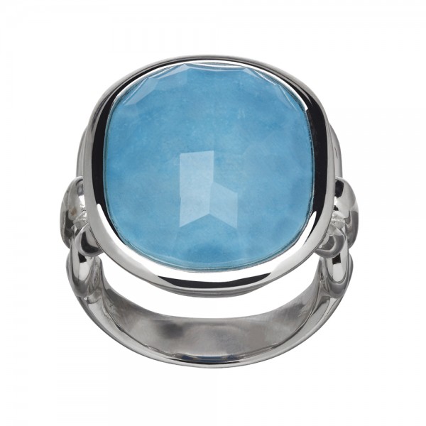 Sterling Silver Turquoise Doublet Ring