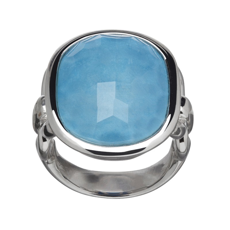 Sterling Silver Turquoise Doublet Ring