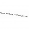 Silver 18In  Rhodium Finish Shiny Textured Italian Cable Necklace With Lobster Clasp