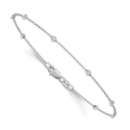 Sterling Silver Diamond Bracelet 7