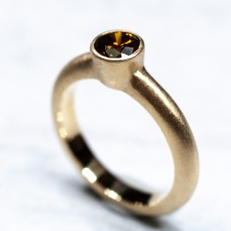 14kt Yellow Gold Cognac Diamond Ring
