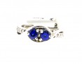 Sapphire and Diamond Two Stone Ring