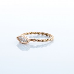 Twisted Band Marquise Diamond Ring (.32ct)