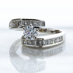 Princess and Round Diamond Ring(1.15ctw.)