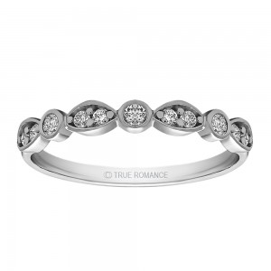 Rm1292 -14k White Gold Round Cut Diamond Infinity Semi Mount Engagement Ring