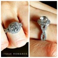 RM1354K1 - Round Cut Double Halo Diamond Infinity Semi Mount Engagement Ring
