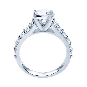 14k White Gold Classic Semi Mount Engagement Ring