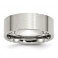 Stainless Steel Brushed 8mm Flat Band