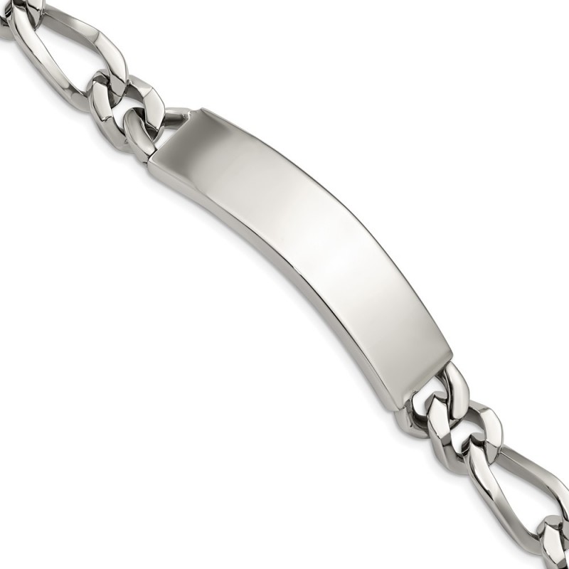 Stainless Steel Polished 9in Large ID Bracelet