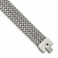 Stainless Steel Polished Woven 7.5in Bracelet