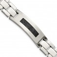 Stainless Steel Polished 1/2ct tw. Diamond 8.25in Bracelet