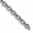 Stainless Steel Polished 9in Square Link Bracelet