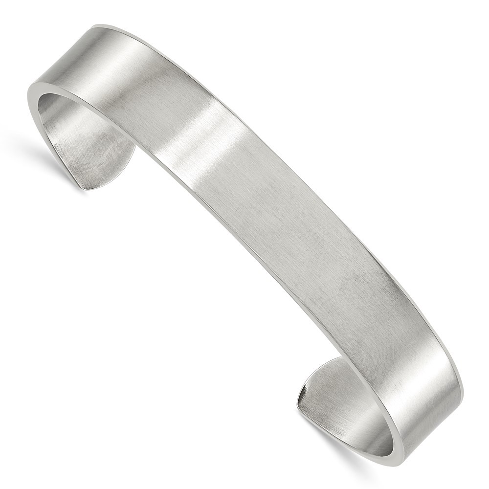 Stainless Steel Brushed 12mm Cuff Bangle