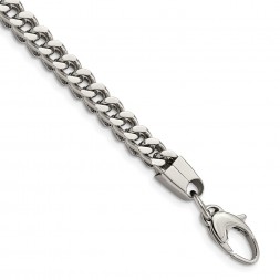 Stainless Steel Polished Franco Link 9in Bracelet