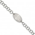 Stainless Steel Brushed 7in w/1in ext Medical ID  Bracelet