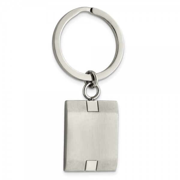 Stainless Steel Brushed and Polished Key Ring