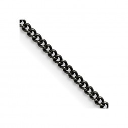 Stainless Steel Antiqued 2mm 22in Round Curb Chain