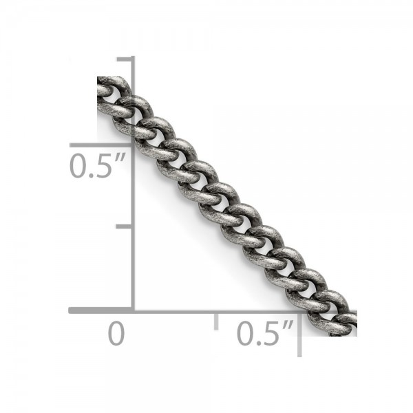 Stainless Steel Antiqued 4mm 20in Round Curb Chain