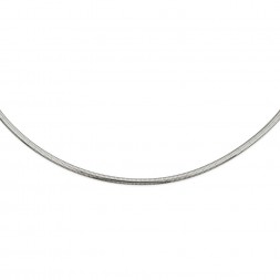 Stainless Steel Polished 6mm 18in Omega Necklace