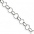 Stainless Steel Polished 8mm Circle Link 24in Necklace