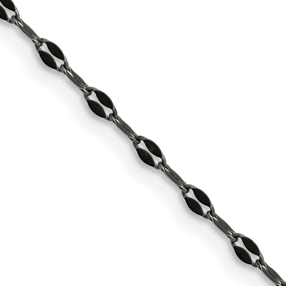 Stainless Steel Oxidized 2.5mm 16in Fancy Chain