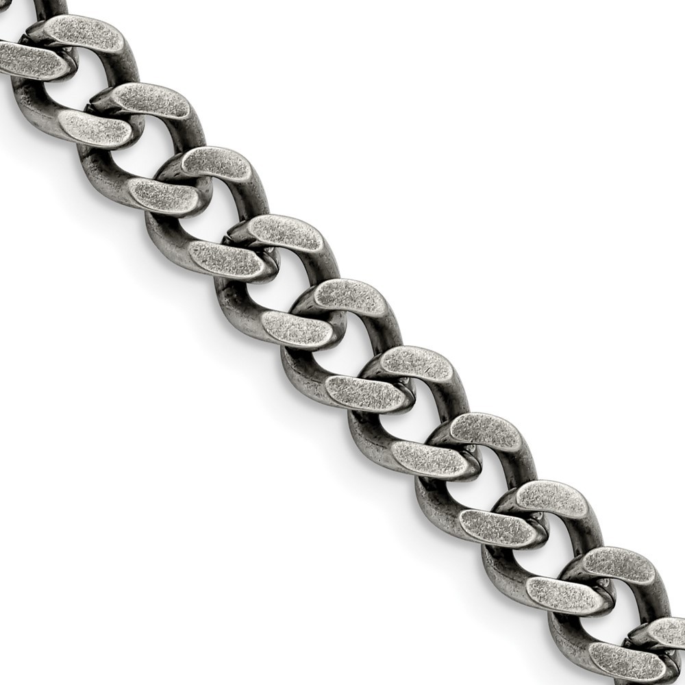 Stainless Steel Oxidized7.5mm 20in Curb Chain