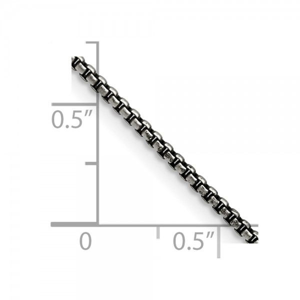 Stainless Steel Antiqued 2.25mm 20in Box Chain