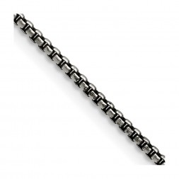 Stainless Steel Antiqued 2.25mm 18in Box Chain