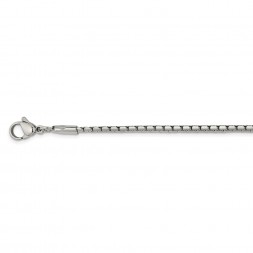 Stainless Steel Polished 2.5mm 18in Fancy Box Chain