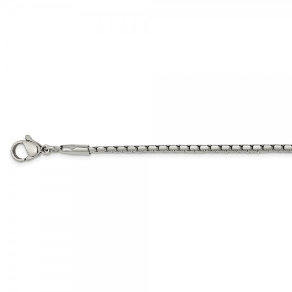 Stainless Steel Polished 2.5mm 20in Fancy Box Chain