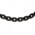 Stainless Steel Polished Black IP-plated 19.75in Link Necklace