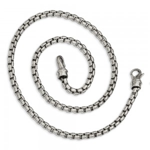 Stainless Steel Polished 24in Rounded Box Chain