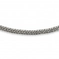 Stainless Steel Polished 24in Double Curb Chain Necklace
