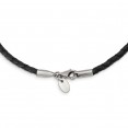 3mm Genuine Leather Weave 20in Necklace