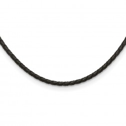 4mm Genuine Leather Weave 18in Necklace
