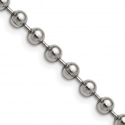 Stainless Steel Polished 5mm 20in Ball Chain