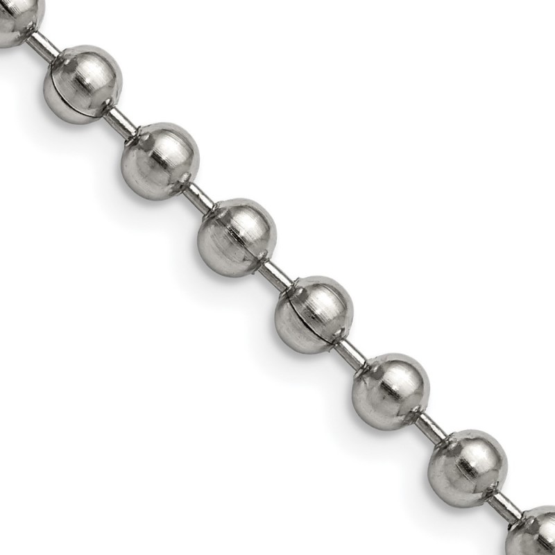 Stainless Steel Polished 5mm 20in Ball Chain