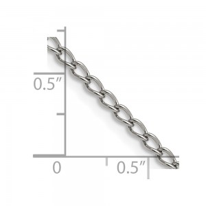 Stainless Steel Polished 3mm 18in Curb Chain